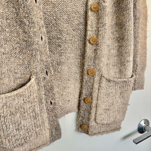 XXS X-Small Wilfred Aritzia Tan Gray Ombré Italian Yarn Cardigan Wool Blend - Picture 7 of 13